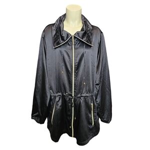 Marc New York Andrew Marc black satin w/gold hardware & drawstring.  2X